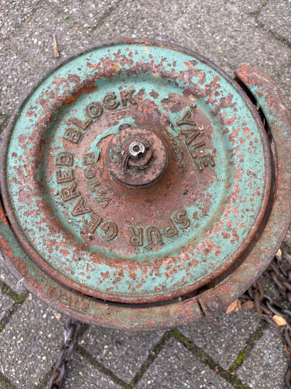Yale Spur Geared Block Takel - Vintage Kettingtakel, Ophalen of Verzenden, Gebruikt, Handmatig