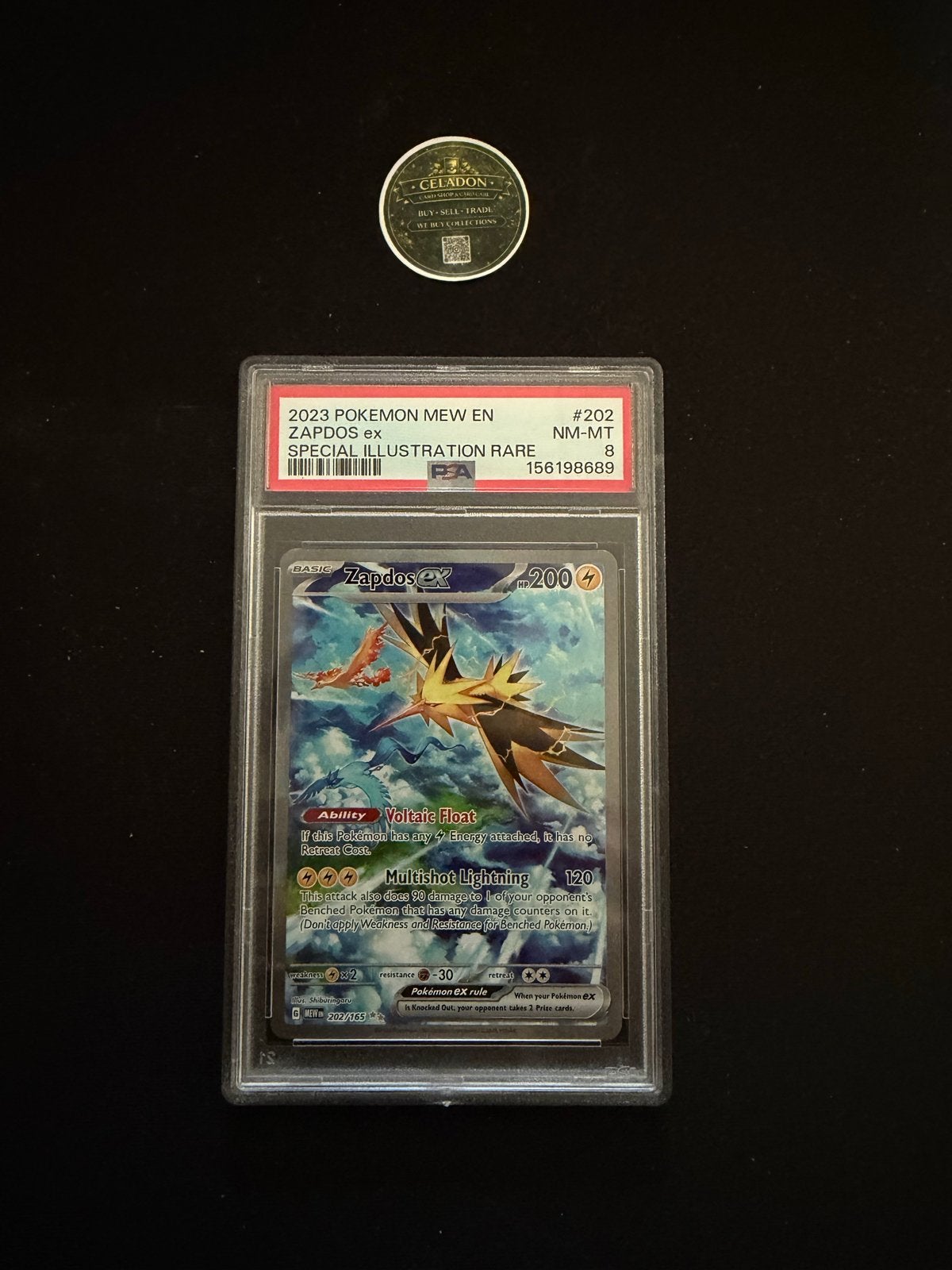PSA 8 Zapdos ex Special Illustration Rare Pokémon Kaart