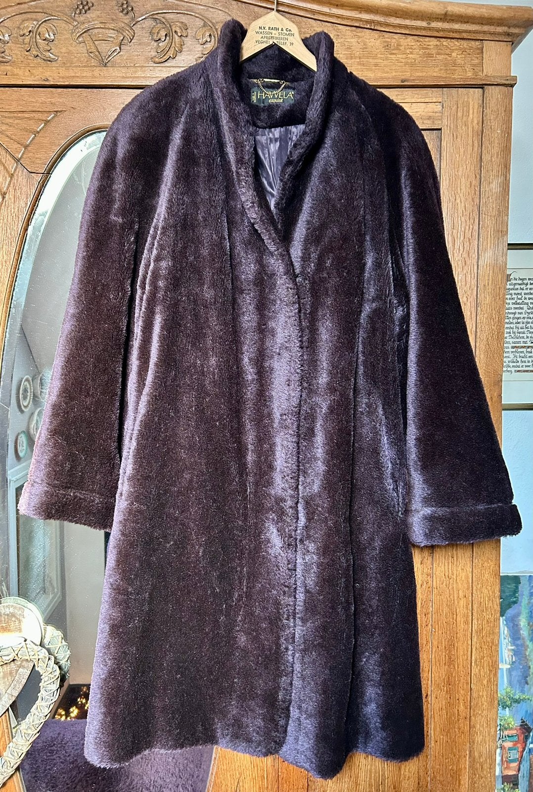 Damesjas van mohair/alpaca, merk Hawela, maat XXL, Ophalen of Verzenden, Zo goed als nieuw, Maat 46/48 (XL) of groter, Paars
