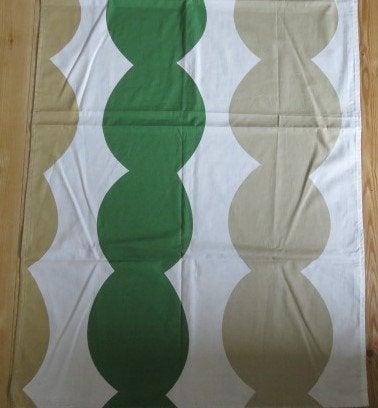 Lapje Ikea stof uit 2007, design Nina Jobs, wit met cirkels, Hobby en Vrije tijd, Stoffen en Lappen, Wit, Ophalen of Verzenden