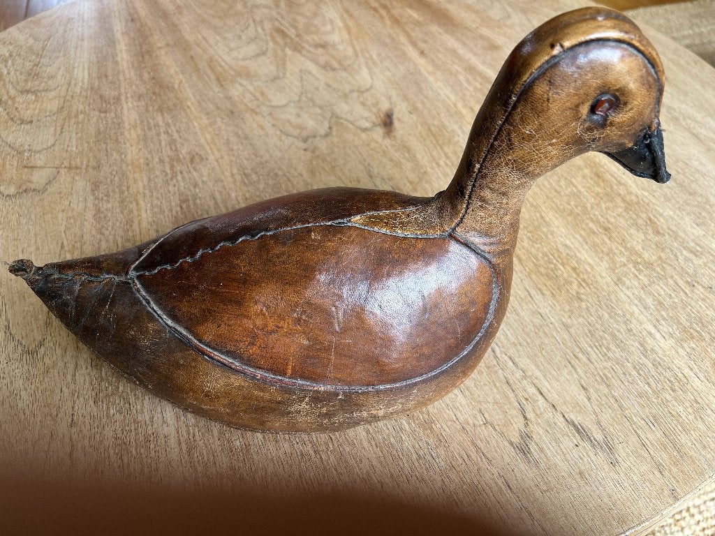 Vintage lederen Eend  Dimtri Omersa, Ophalen of Verzenden, Zo goed als nieuw, Dier