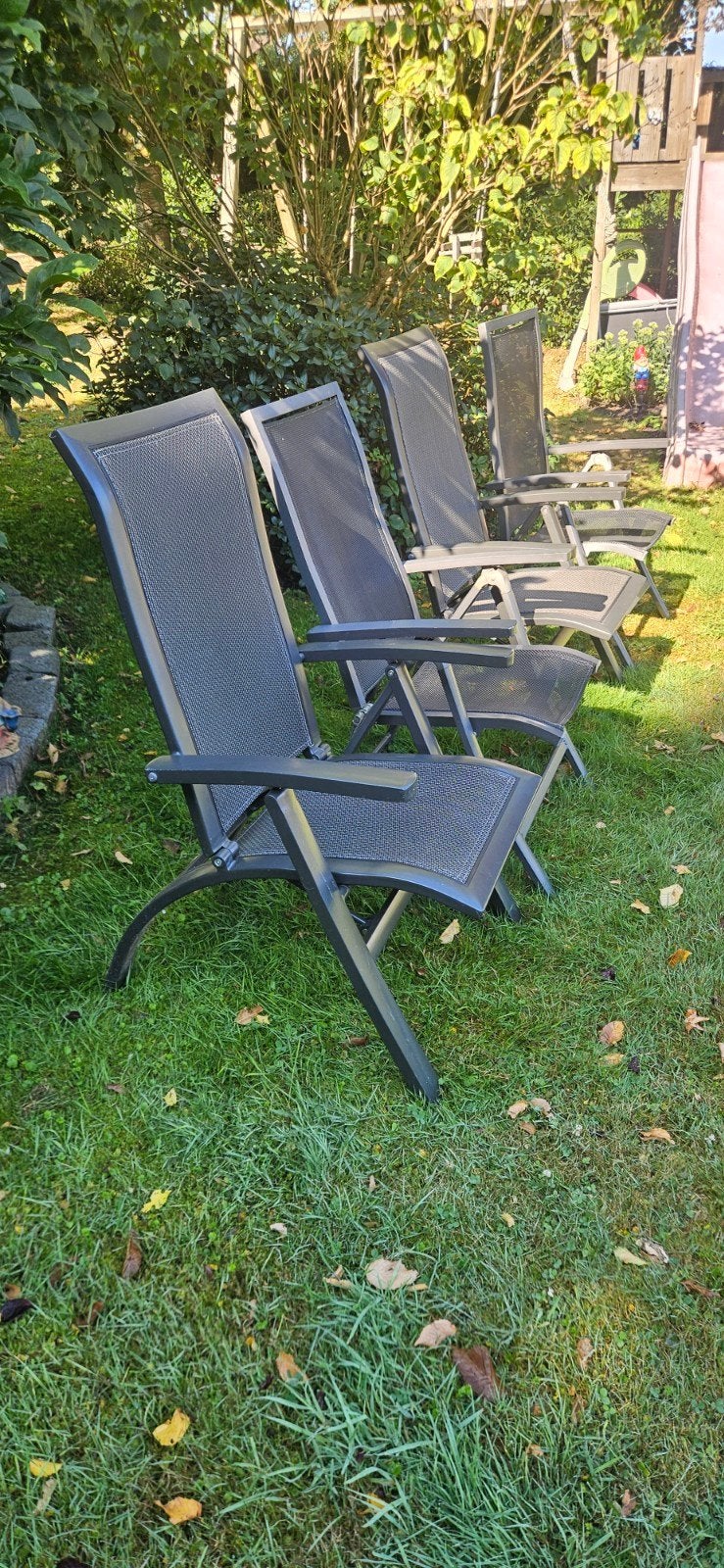 Zeer net Garden tuinsetje, bestaat 4 stoelen nu voor 100euro, Ophalen of Verzenden, Zo goed als nieuw, Aluminium, Verstelbaar