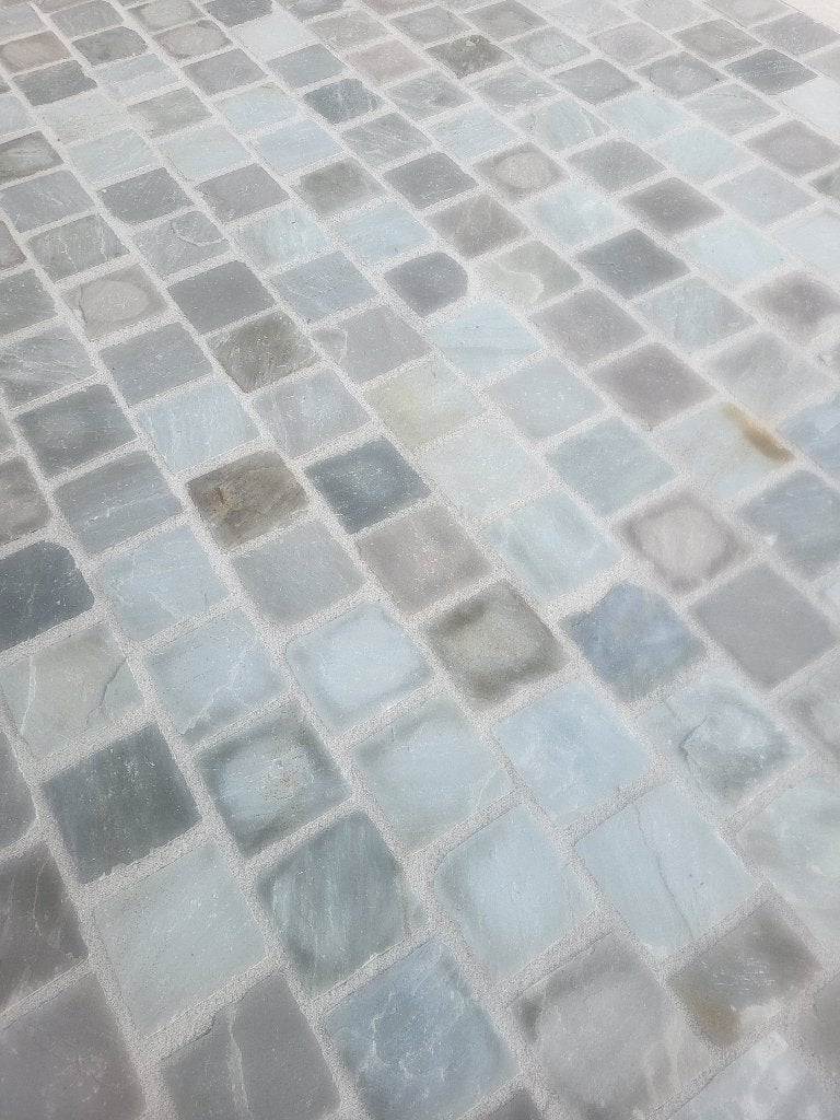 Natuursteen Kasseien: Kandla Grey 14x14x3-5 cm ca 3 m2, Tuin en Terras, Ophalen, Overige typen, Nieuw, Natuursteen