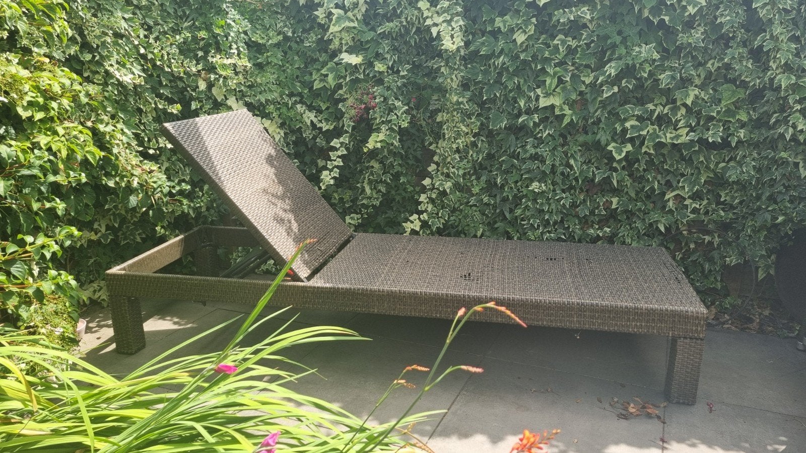 Verstelbare Wicker Ligstoel - Gebruikt, Ophalen, Gebruikt, Wicker, Verstelbaar