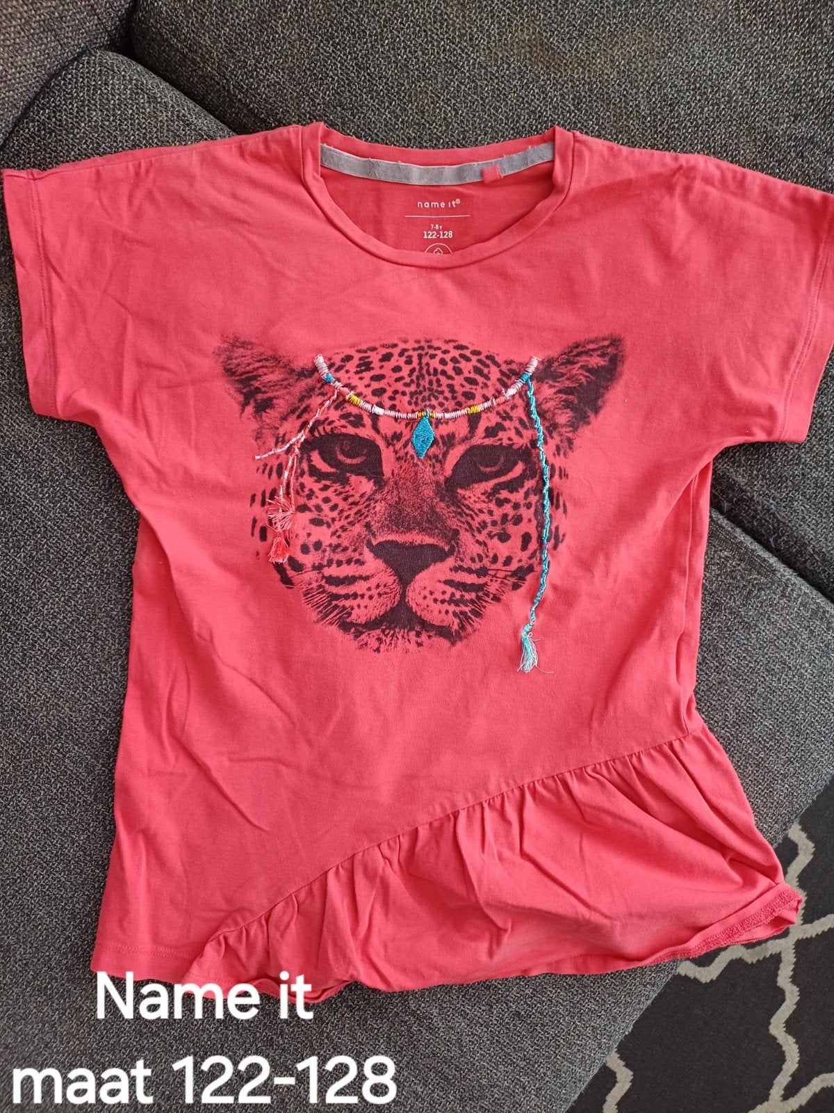 Pakket kleding maat 122 (jas, broek, jurk, shirt), Ophalen of Verzenden, Zo goed als nieuw, Meisje
