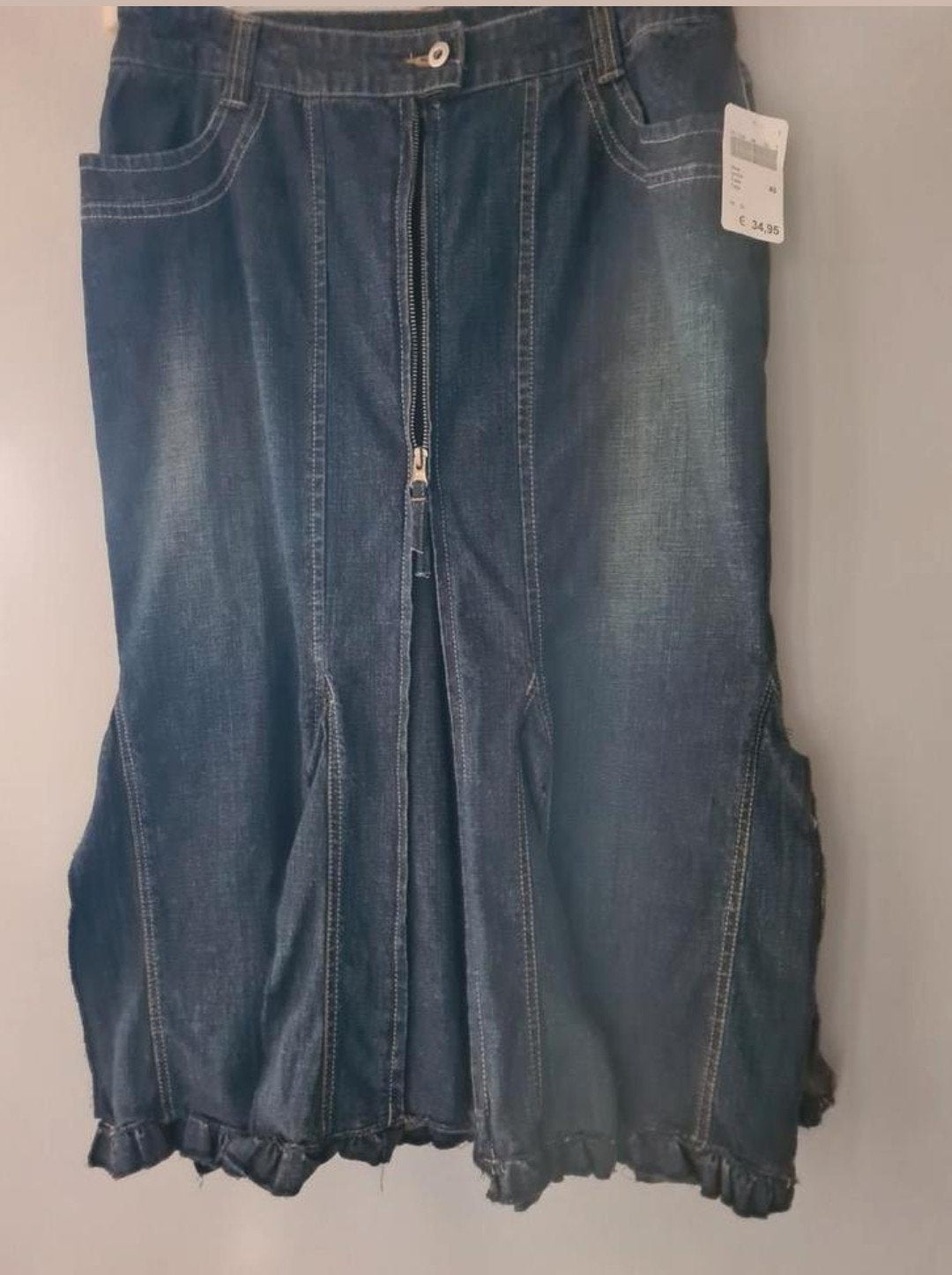 SPIJKERROK C&A NIEUW 40/JACK 42, Kleding | Dames, Rokken, Maat 38/40 (M), Blauw, Nieuw, Ophalen of Verzenden