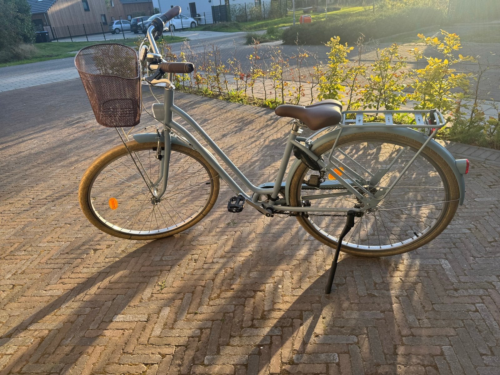 Decathlon Elope 520 fiets met Axa slot en Abus ketting, Gebruikt, Velgrem, Versnellingen, 50 tot 53 cm