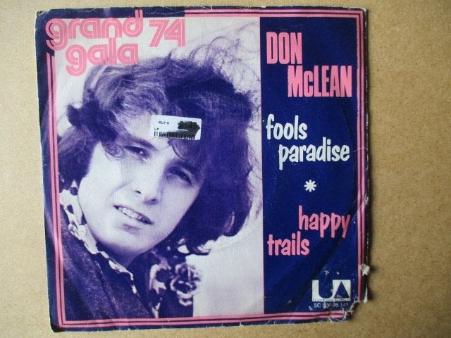 s5944 don mclean - fools paradise, Cd's en Dvd's, Vinyl Singles, Ophalen, Gebruikt, 7 inch, Overige genres