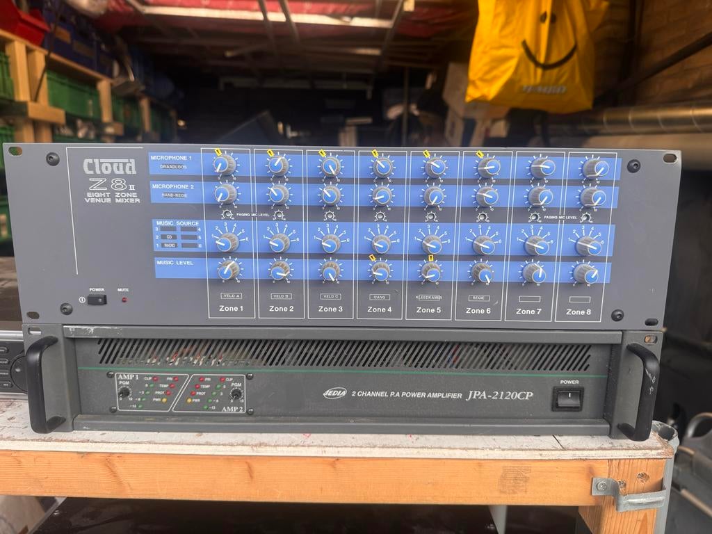Cloud Z8 II Venue Mixer met versterkers en Marantz set, Muziek en Instrumenten, Ophalen of Verzenden, Gebruikt, 20 kanalen of meer