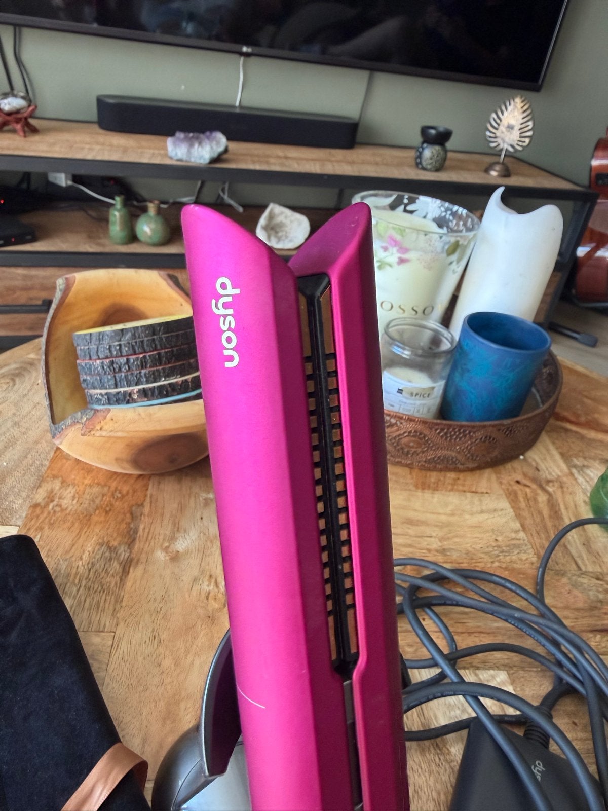 Dyson Corrale Stijltang Roze - Zo goed als nieuw, Sieraden, Tassen en Uiterlijk, Ophalen, Zo goed als nieuw, Krultang of Stijltang