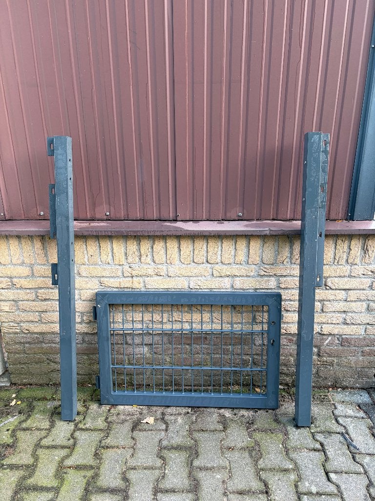 2e keus antraciet enkele tuinpoort incl. 2 palen – RAL7016, Ophalen, Minder dan 100 cm, Zo goed als nieuw, Draaipoort