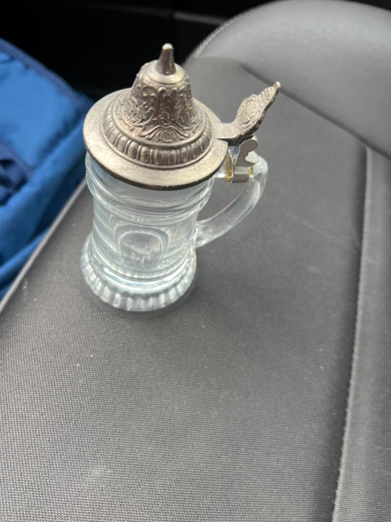 Vintage Mini Bierpul met Tin Deksel - Made in W-Germany, Ophalen of Verzenden
