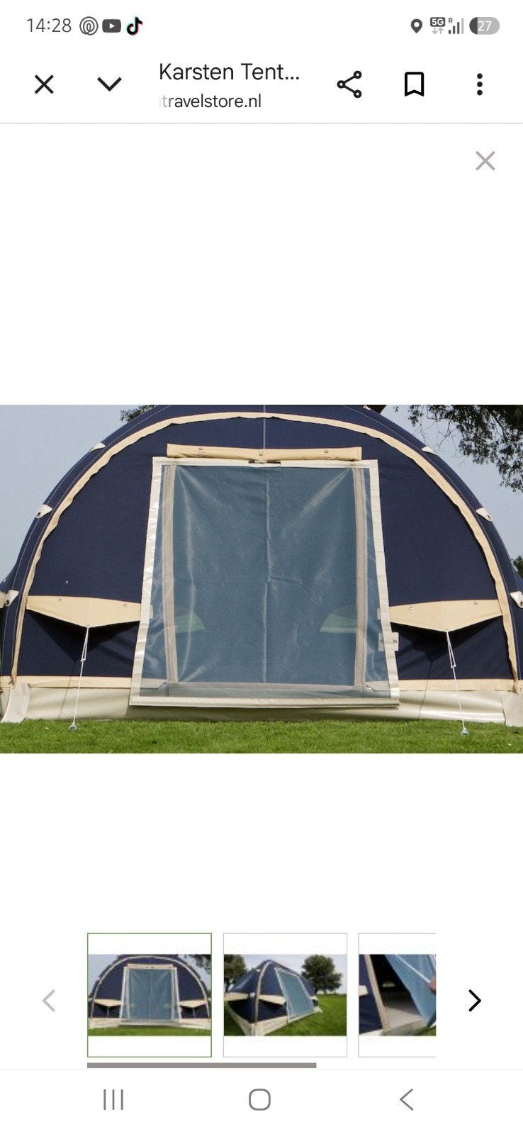Hor voor karsten tent incl stokken, Ophalen, Gebruikt