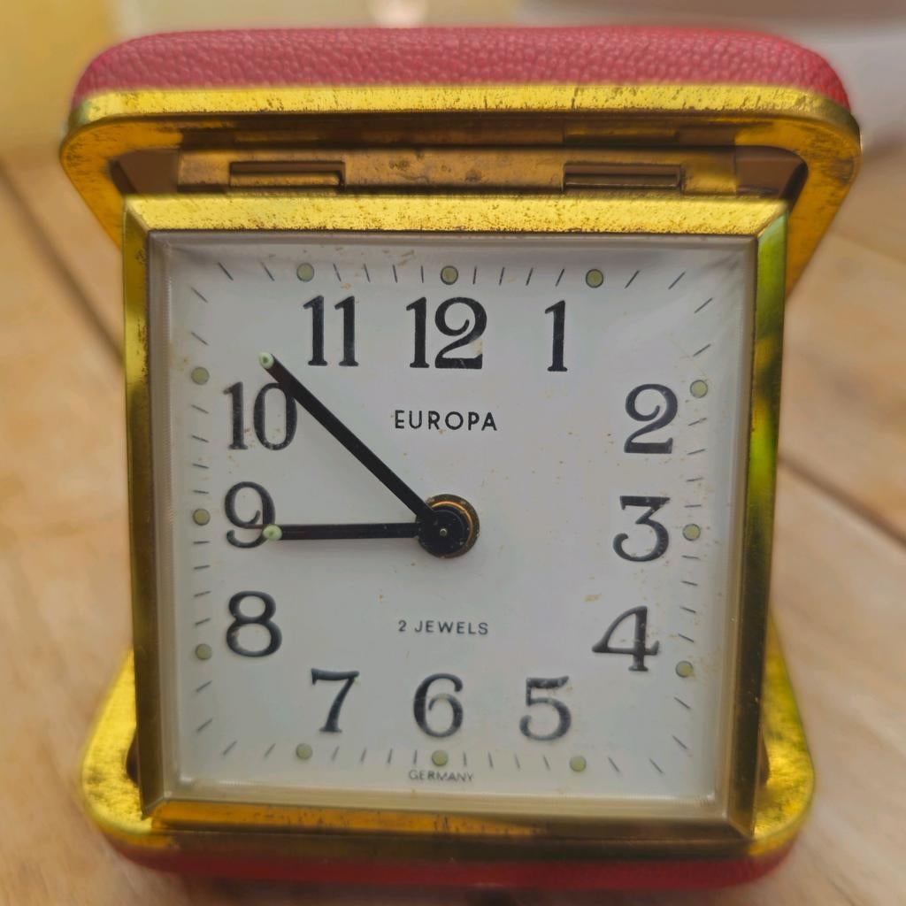 Vintage Europa 2 Jewels Reiswekker - Midcentury Design, Ophalen of Verzenden