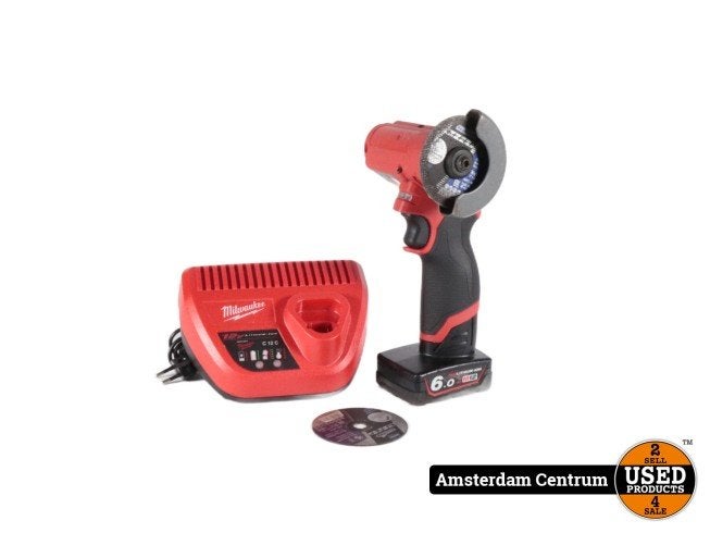 Milwaukee M12 FCOT-0 12V Li-Ion accu Haakse slijper body, Doe-het-zelf en Verbouw, Milwaukee, Gebruikt, Support@milwaukee.com