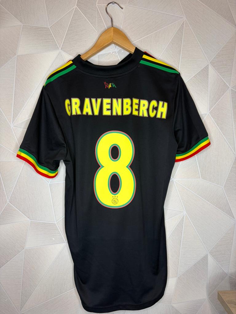 Ajax 3de 2021/2022 Gravenberch, Sport en Fitness, Voetbal, Zo goed als nieuw, Shirt, Maat L, Ophalen of Verzenden