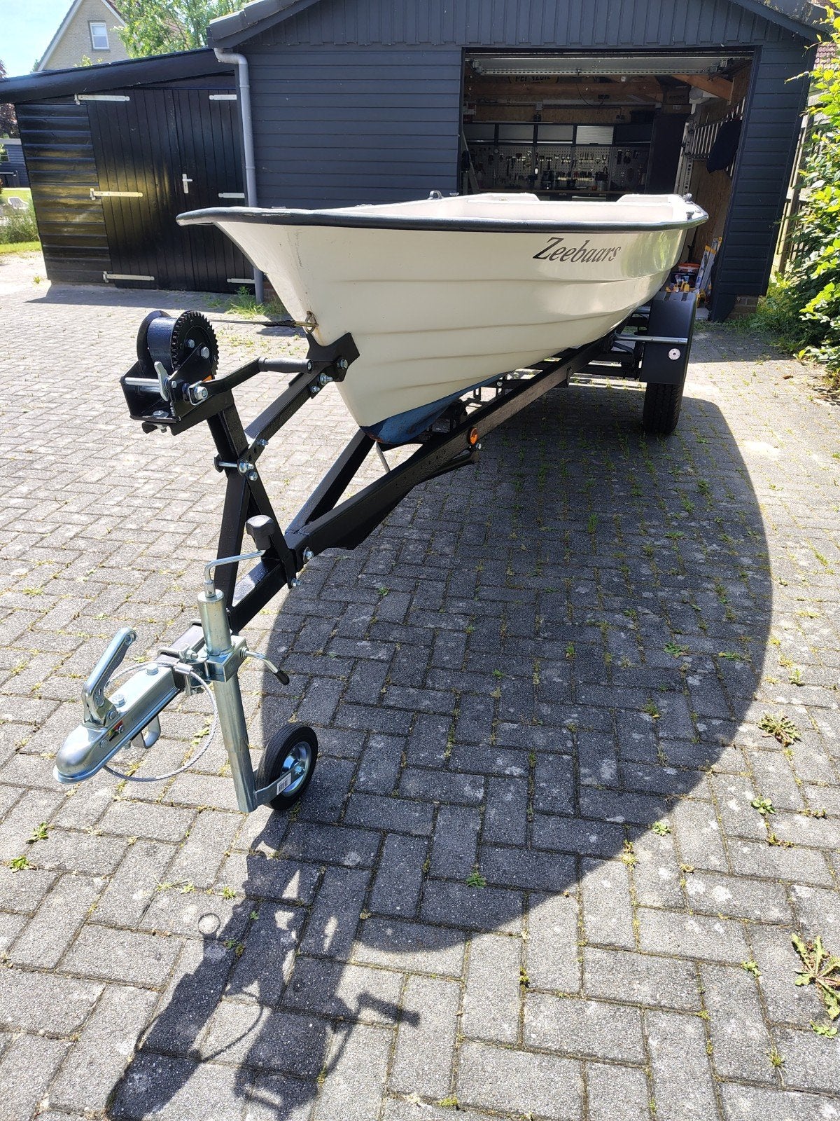 HR 430 boot met trailer, Watersport en Boten, Vis- en Consoleboten, Ophalen, Tot 10 pk, Viertaktmotor, Quicksilver