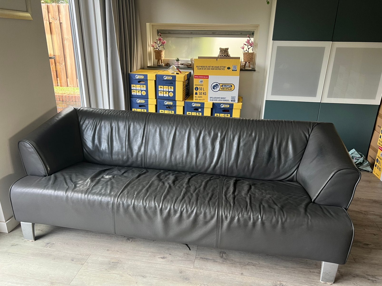 Rolf benz bank Gratis afhalen, Huis en Inrichting, Banken | Bankstellen, Ophalen, Gebruikt, 75 tot 100 cm, Leer