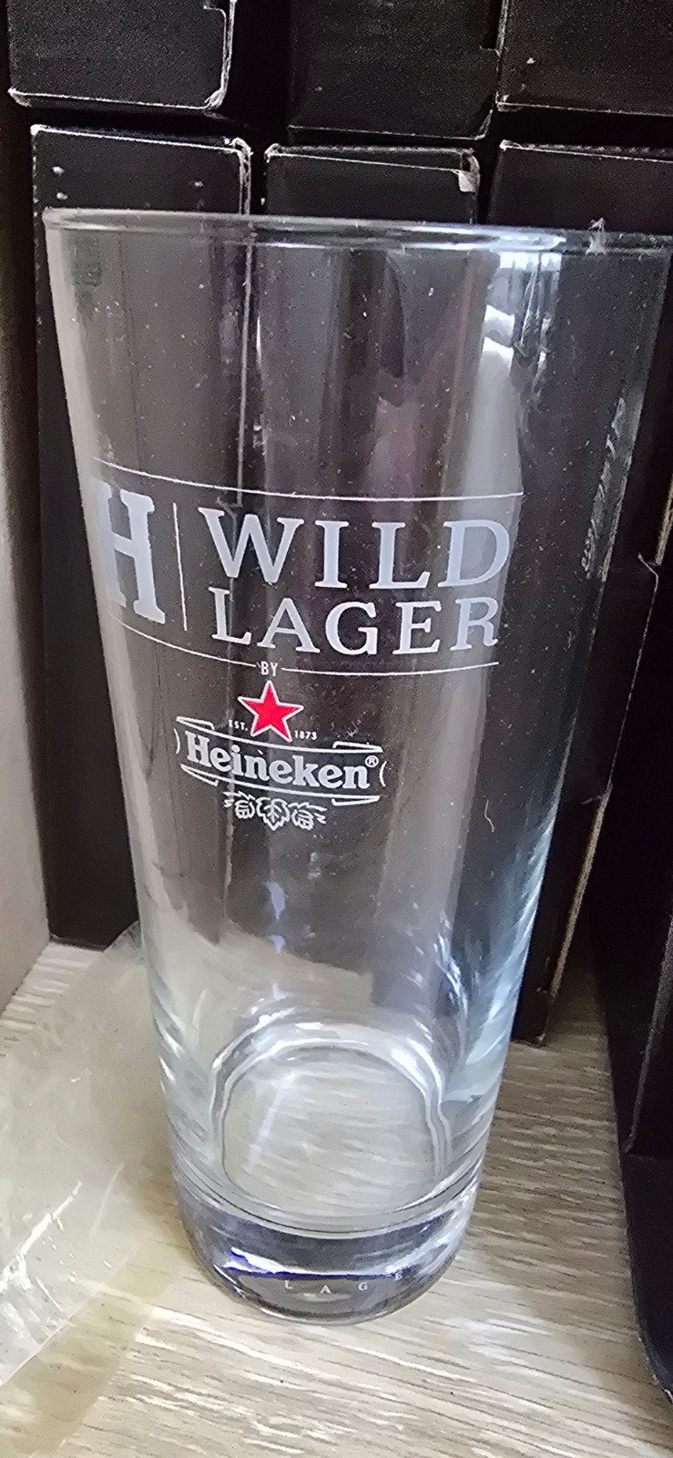Heineken H wild lager glas, Verzamelen, Ophalen of Verzenden, Nieuw, Glas of Glazen, Heineken