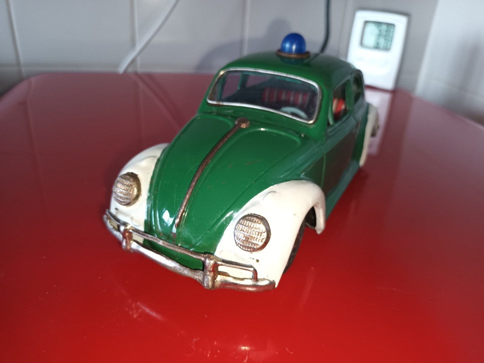 Blikken speelgoed. Volkswagen kever polizei. Bandai japan., Antiek en Kunst, Antiek | Speelgoed, Ophalen of Verzenden