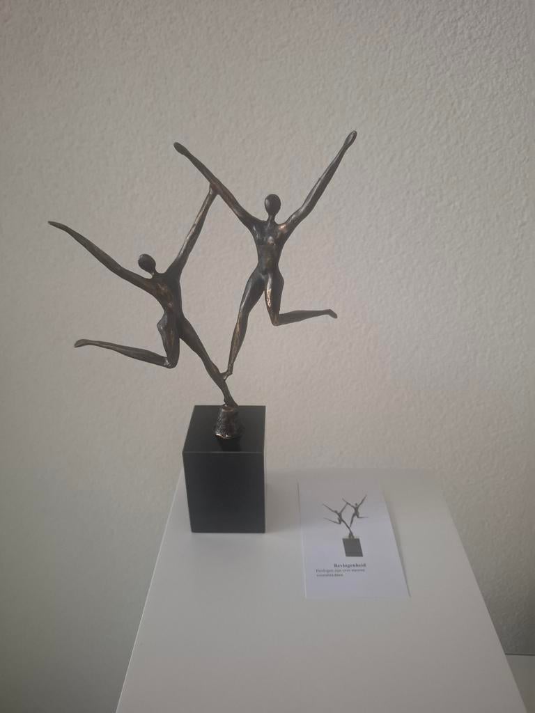 Het kunstsculptuur "Bevlogenheid" van Ger van Tankeren, Antiek en Kunst, Kunst | Designobjecten, Ophalen of Verzenden