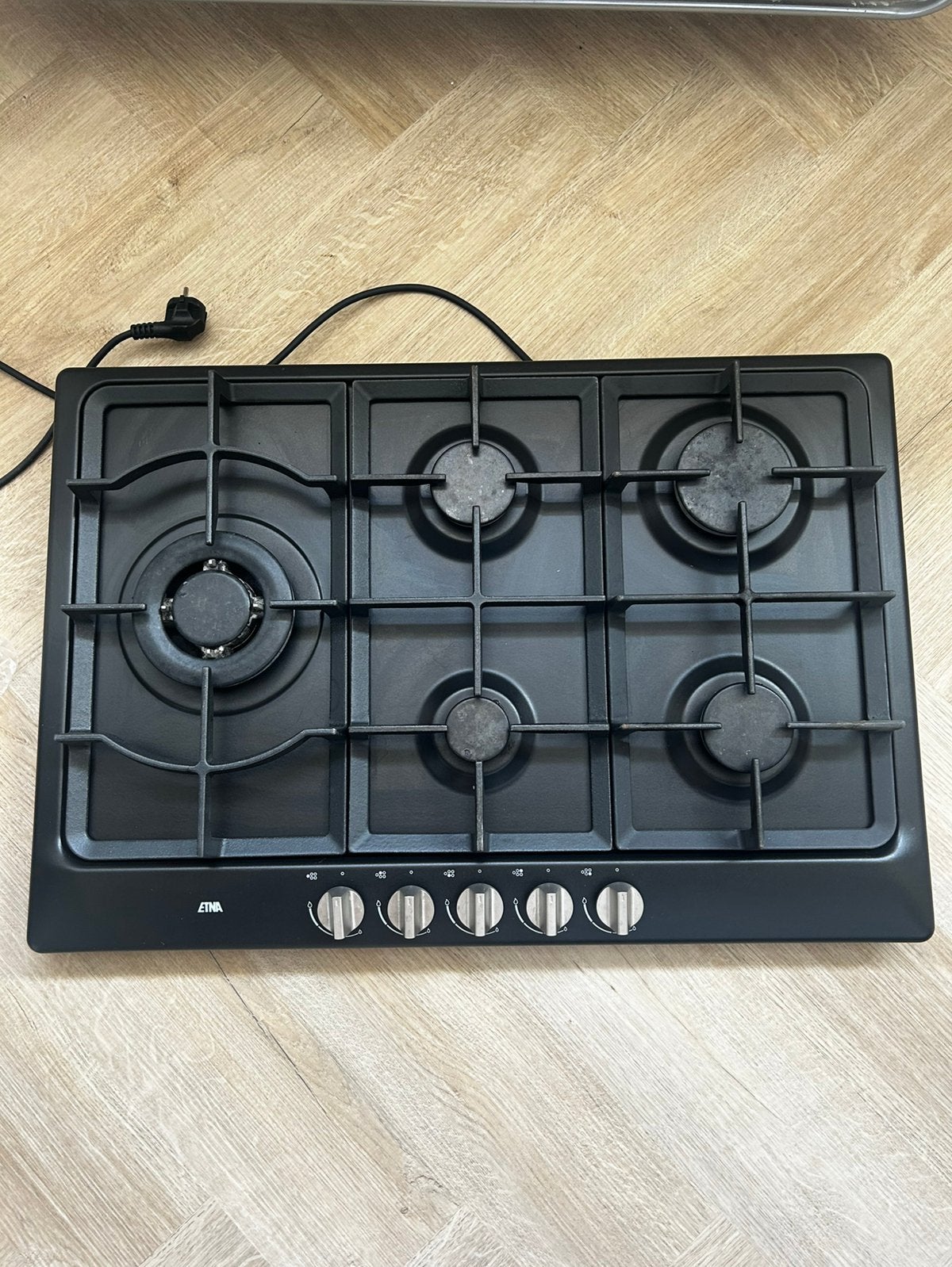 Etna gaskookplaat met wokbrander 48x56cm nismaat, Ophalen of Verzenden, Zo goed als nieuw, Inbouw, Gas