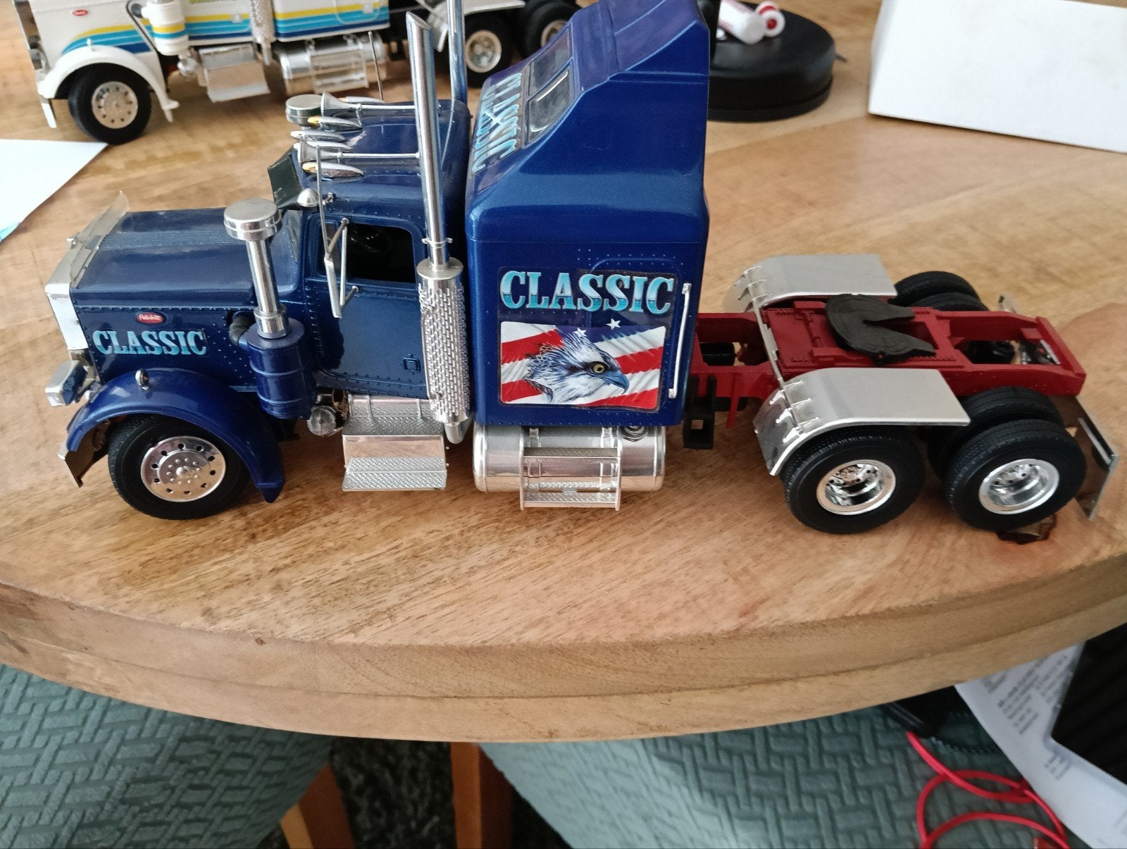 Peterbilt Classic Truck Model - Blauw, Overige merken, 1:32 tot 1:50, Ophalen of Verzenden, Zo goed als nieuw