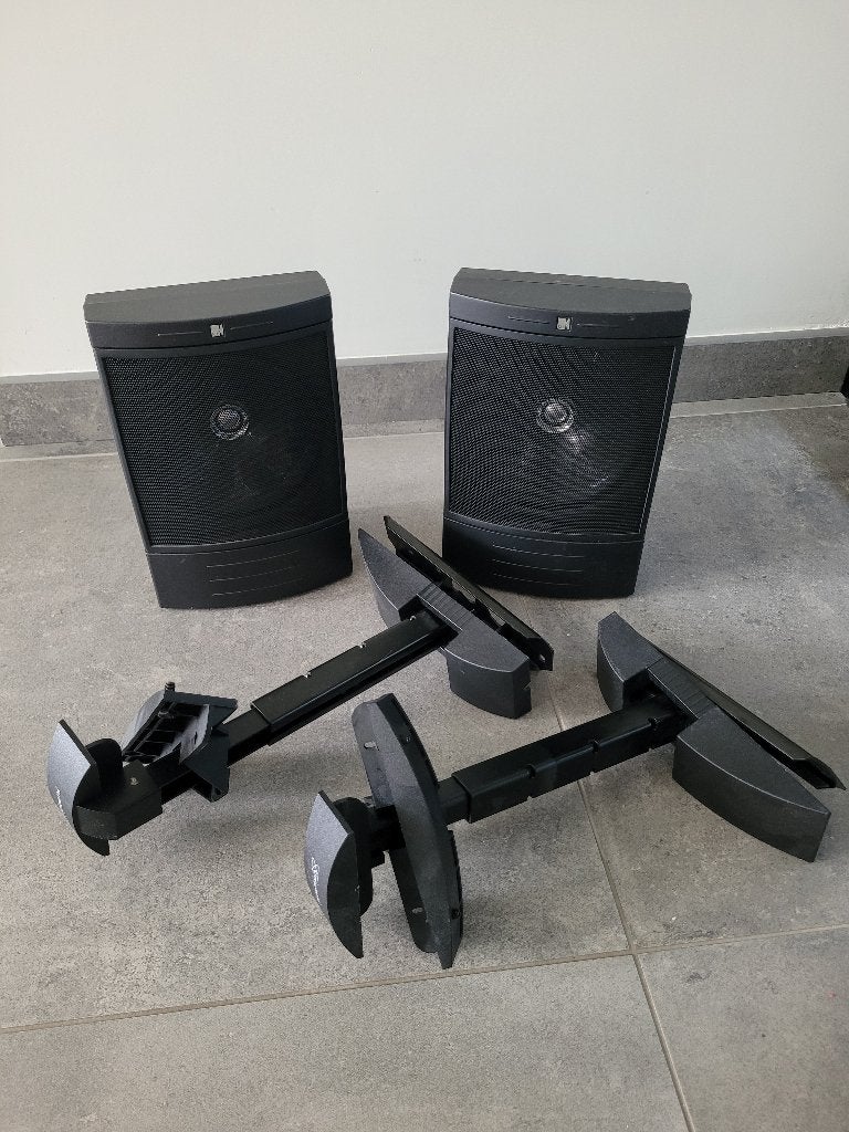 KEF Model 70S Satelliet Luidsprekers, incl. ophangbeugels, Ophalen, Stereo speakers, Gebruikt, Inclusief muurbeugels