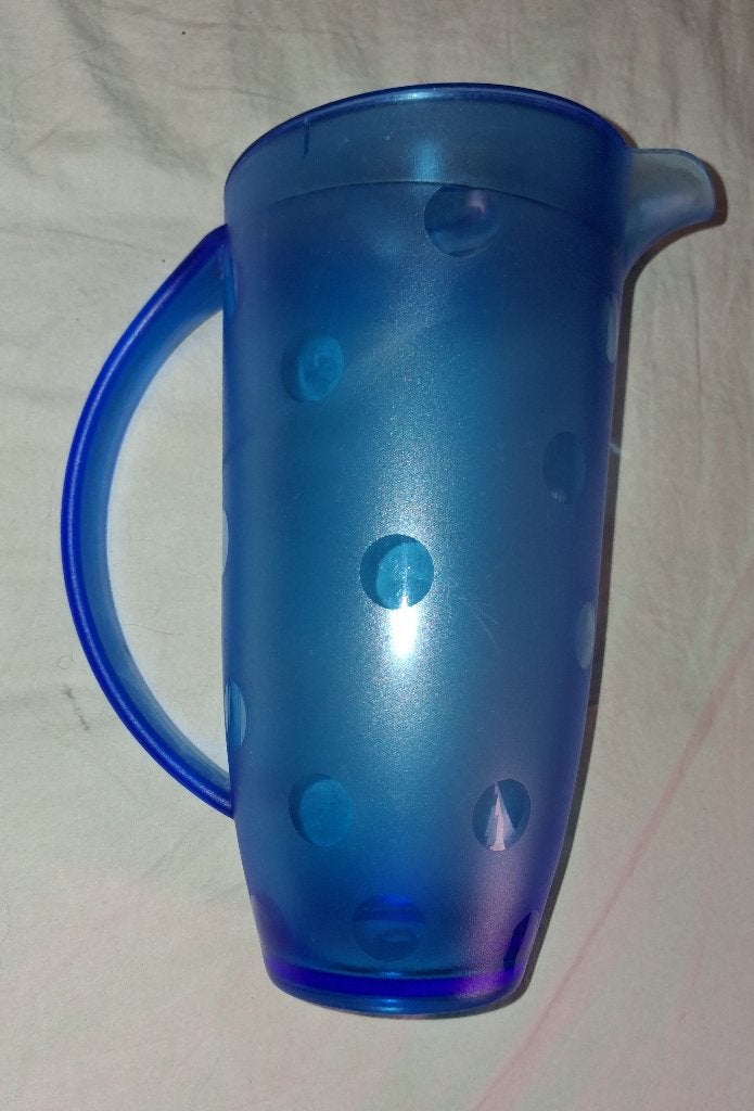 vintage Italiaanse design waterkan met reliëf noppen., Huis en Inrichting, Ophalen of Verzenden, Zo goed als nieuw, Overige stijlen
