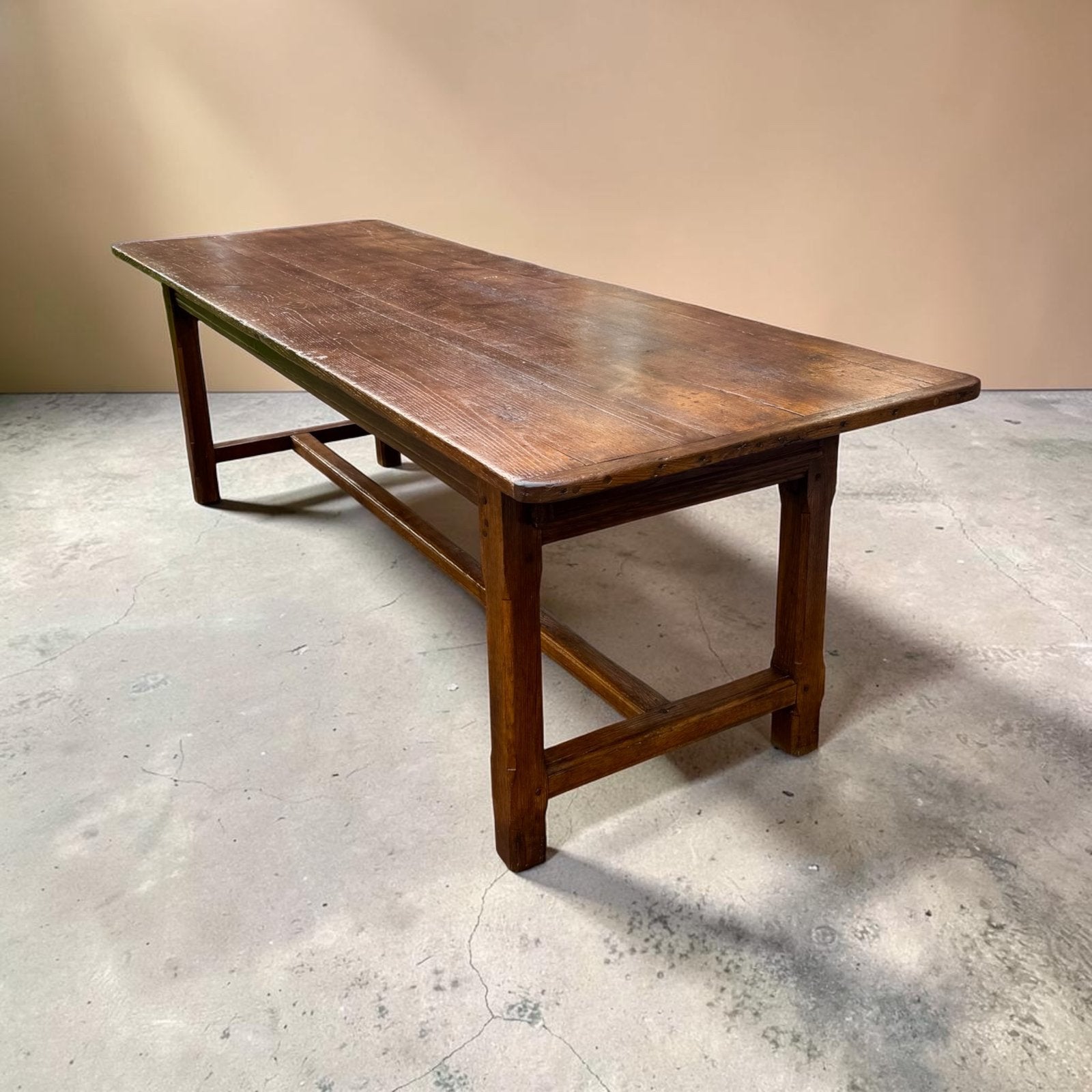 Antieke Franse eettafel tafel eikenhout 245 cm, Ophalen