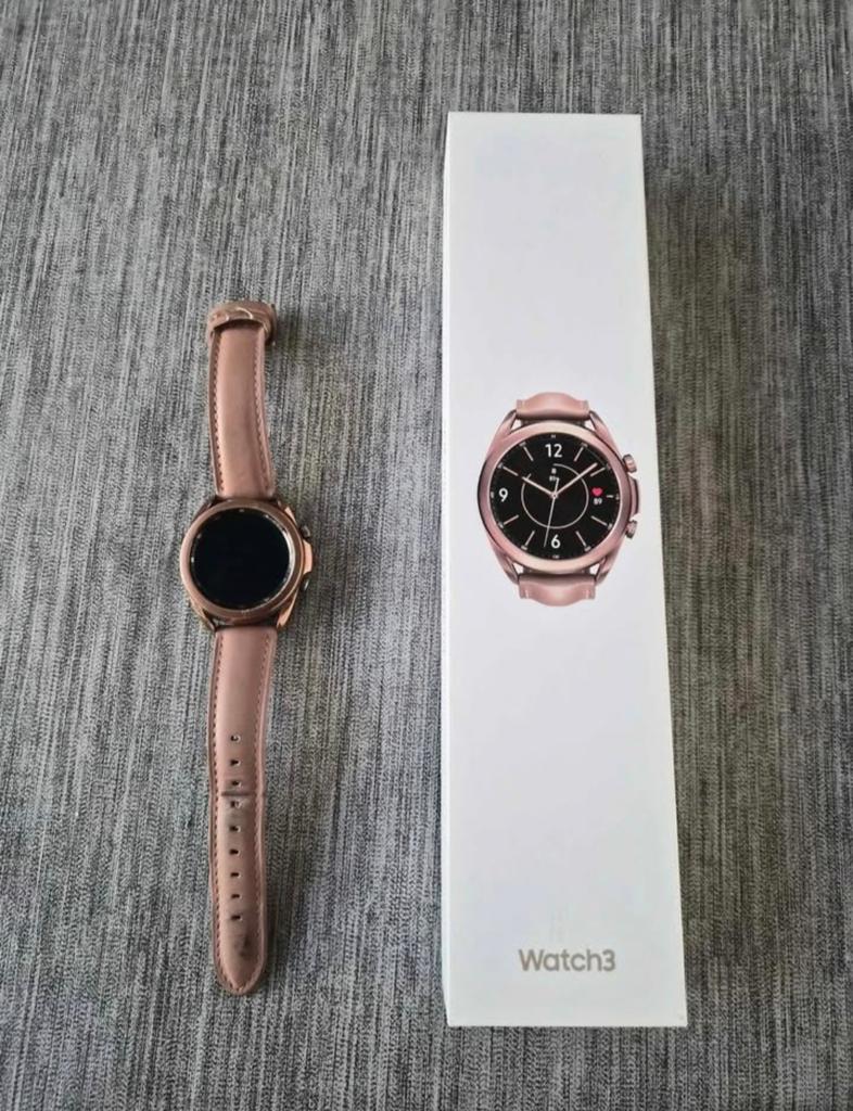 Samsung Galaxy Watch 3 – Roségoud, Ophalen of Verzenden, Gebruikt, Zwart, Android