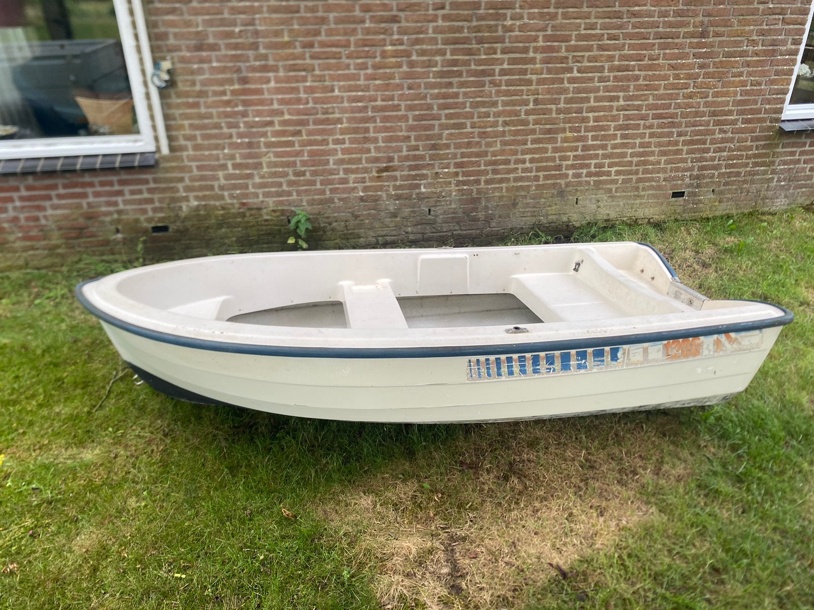 Polyester boot met buitenboordmotor, Watersport en Boten, Bootonderdelen, Ophalen, Gebruikt, Overige typen, Motorboot
