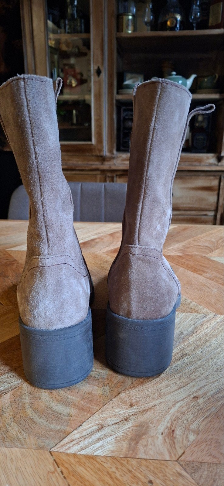 cowboy/ Motor achtigeboots maat 41 echt suède!, Ophalen of Verzenden, Nieuw, Bruin