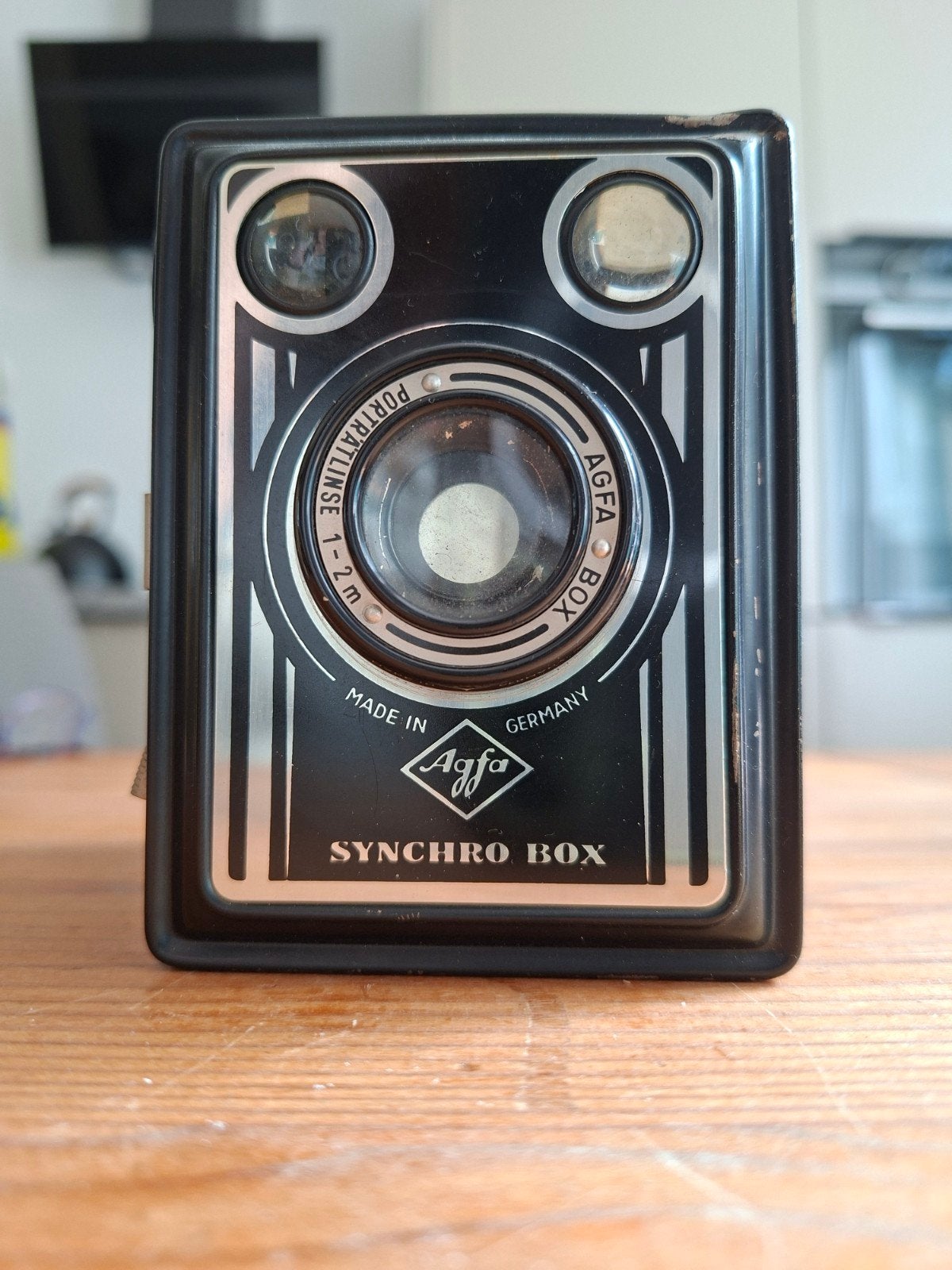 antieke camera Agfa synchro box, Ophalen of Verzenden, Compact, Overige Merken