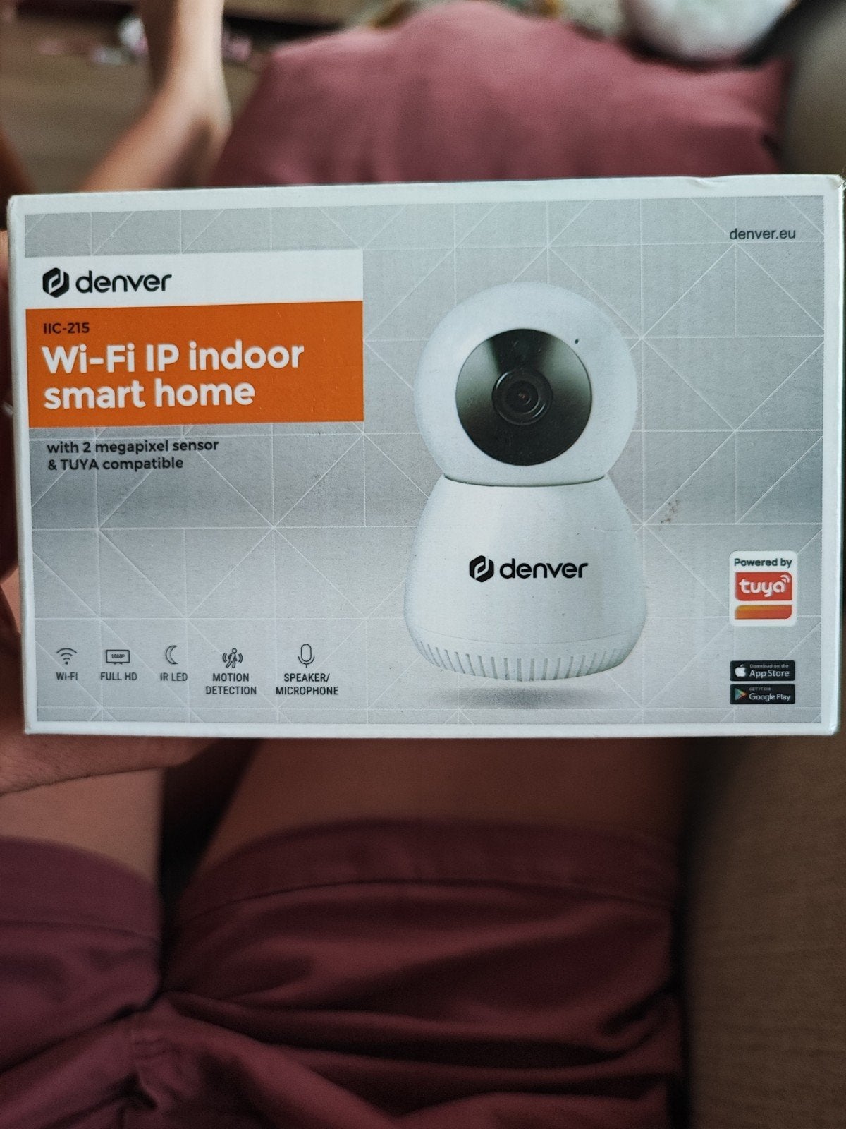Denver IIC-215 Wi-Fi IP Binnencamera Smart Home Full HD, Audio, Tv en Foto, Videobewaking, Ophalen of Verzenden, Nieuw, Binnencamera