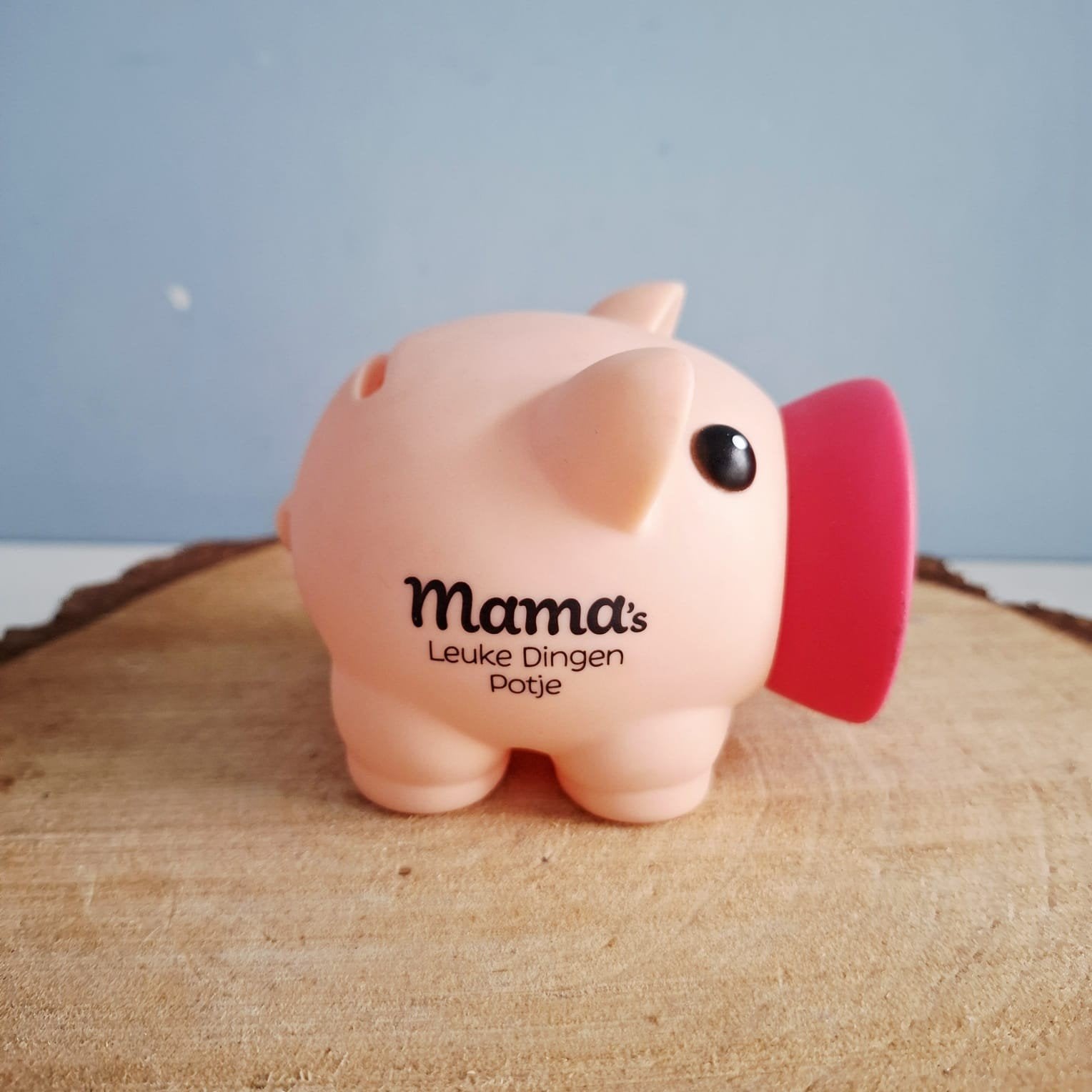 Leuk spaarvarken 'Mama's Leuke Dingen Potje', Ophalen of Verzenden, Zo goed als nieuw, Kunststof, Dier