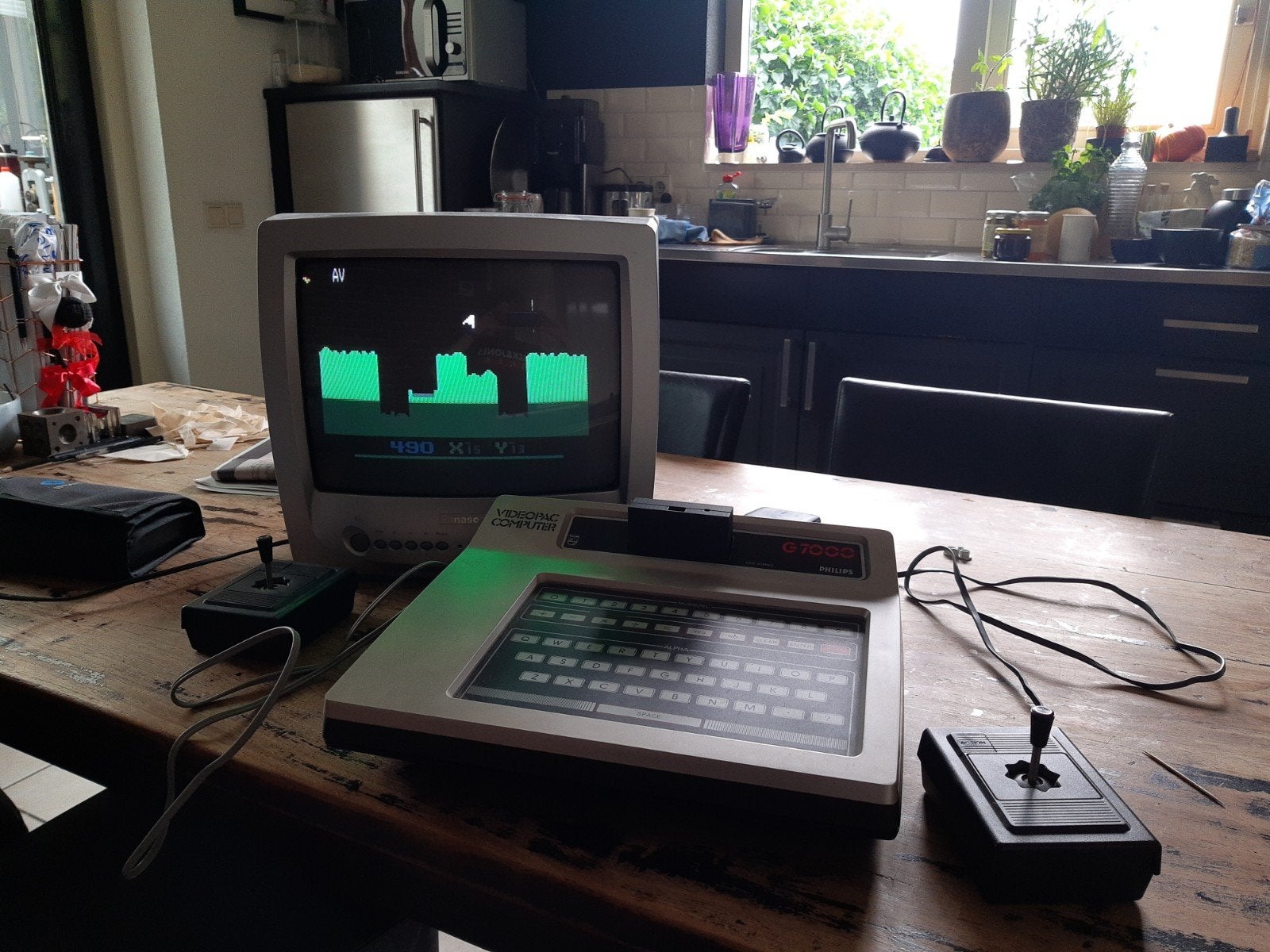 Philips Videopac G7000 AV mod, USB-C, Picopac, Spelcomputers en Games, Ophalen of Verzenden, Overige merken, Gebruikt