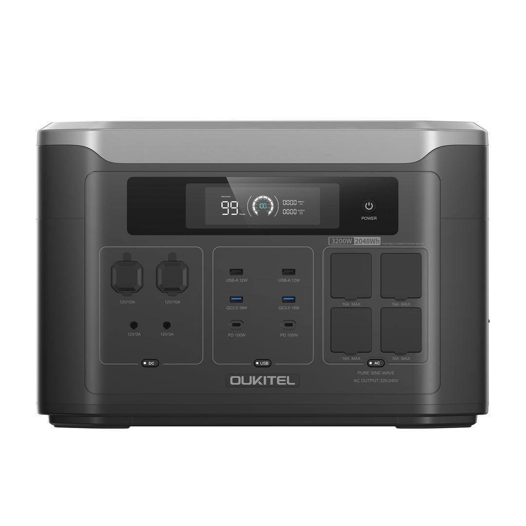 🔋OUKITEL BP3000E Portable Power Station – 2048Wh | 3200W, Ophalen of Verzenden, Nieuw, Oplaadbaar
