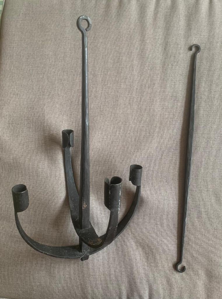 kandelaar van gietijzer, Ophalen, Gebruikt, 50 tot 75 cm, Zwart