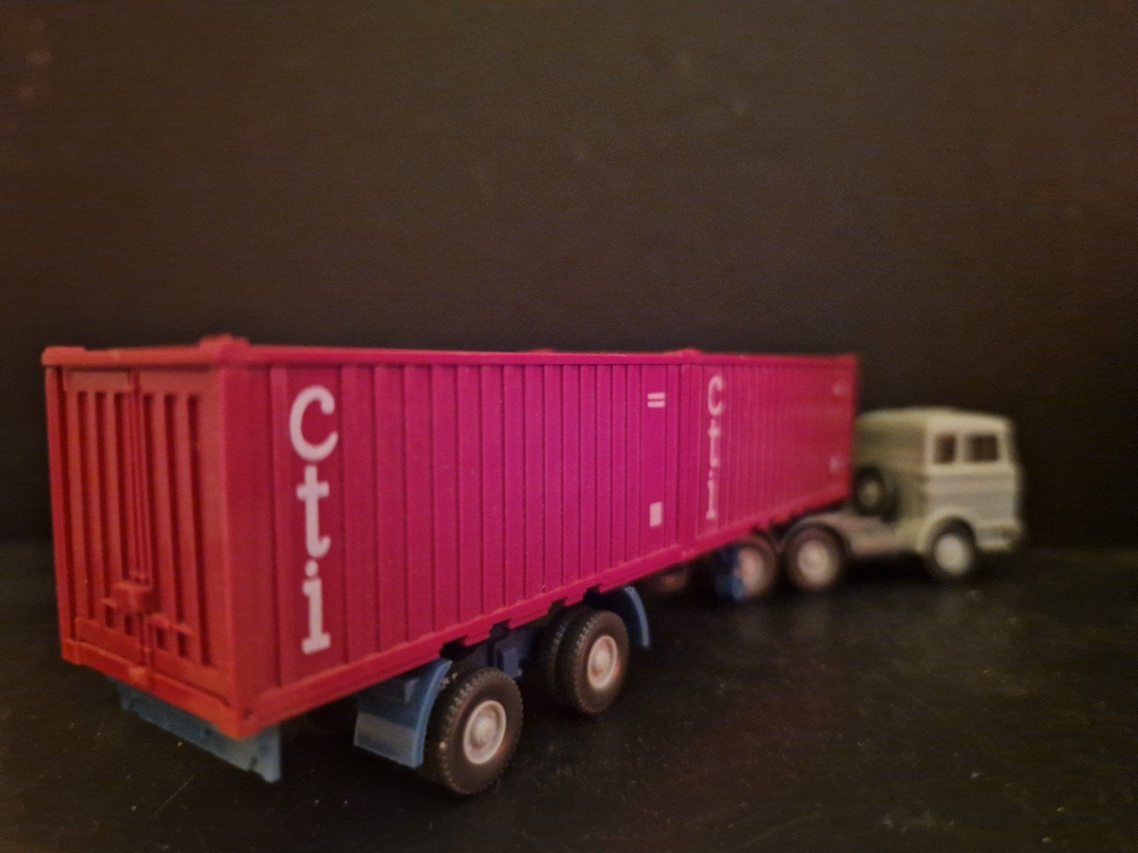 Wiking vrachtwagen met container - CTI, Ophalen of Verzenden, Gebruikt