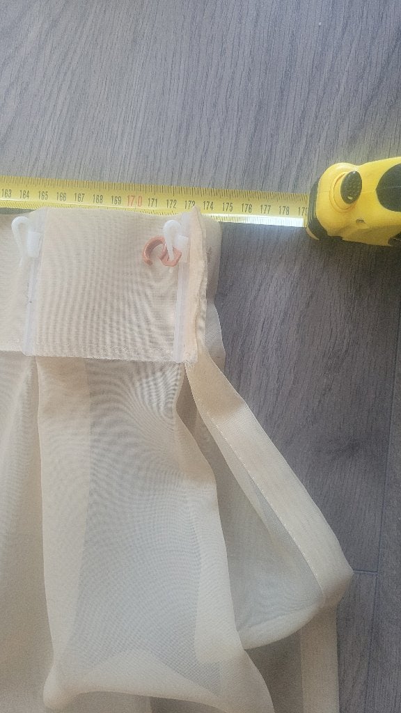 Vitrage/ gordijn geel kant en klaar 180 lang 2stuks, Ophalen, Geel, Zo goed als nieuw, Vitrage