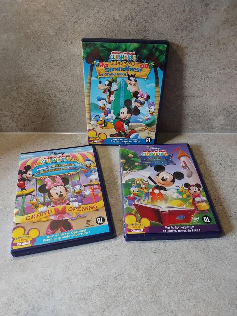 Mickey Mouse Clubhouse DVD's - 3 stuks, Cd's en Dvd's, Gebruikt, Alle leeftijden, Ophalen of Verzenden, Tv fictie