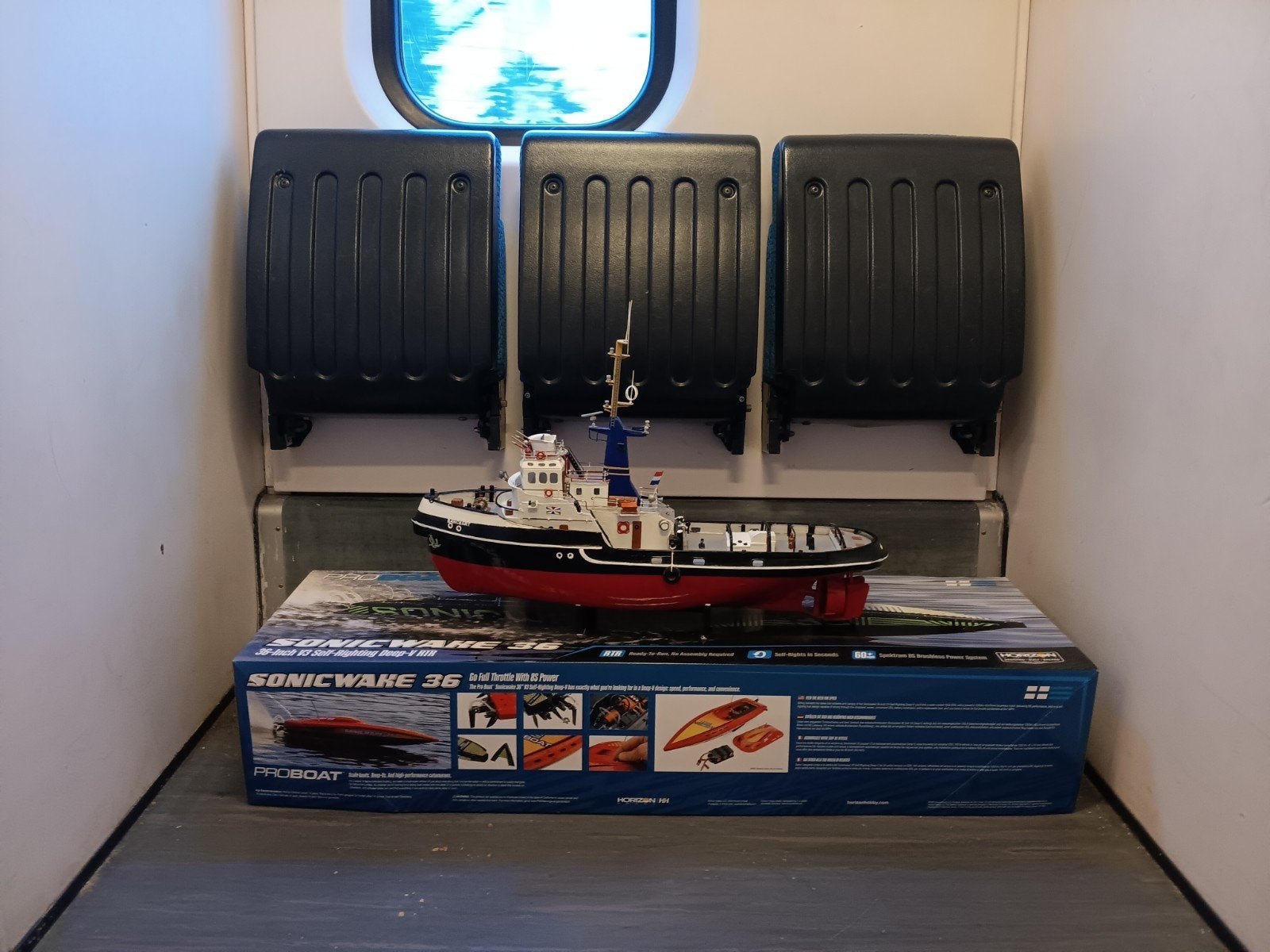 Prachtig Banckert sleepboot, werkend verlichting, rc varend, Hobby en Vrije tijd, Modelbouw | Boten en Schepen, Ophalen, Zo goed als nieuw