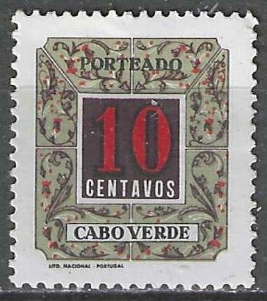 Kaap Verde 1952 - Yvert 34TX - Takszegel - 10 c. (ZG), Verzenden, Overige landen, Postfris