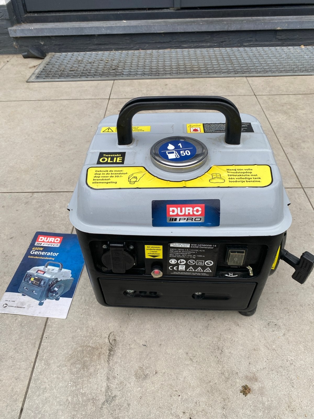 Duro Pro WW-GEN800W-14 Generator - 650W, Ophalen, Gebruikt