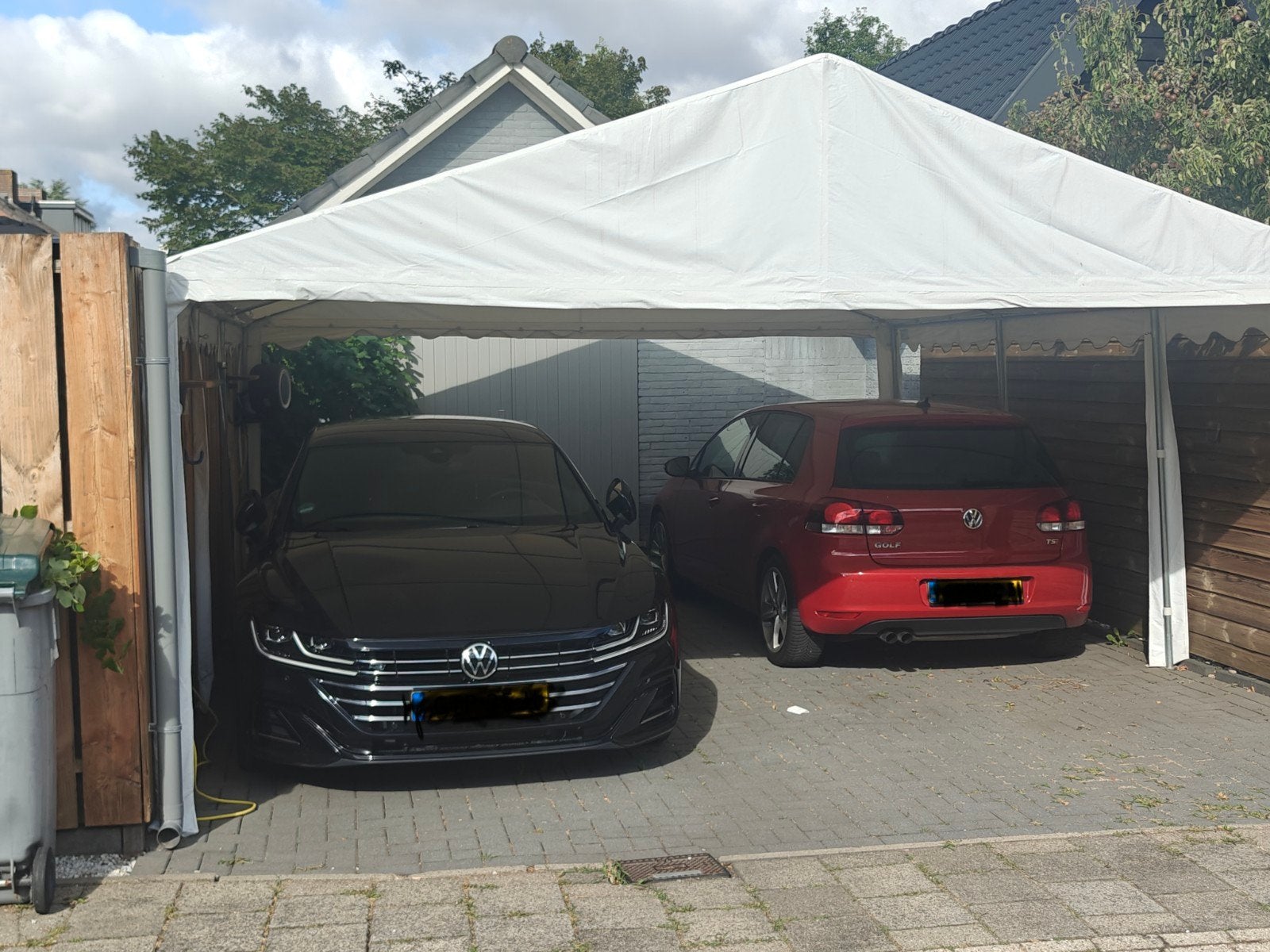 Witte tent | 6m x 5m | Volledig afsluitbaar, Ophalen