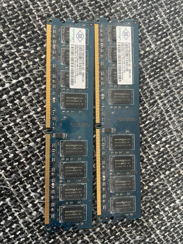 2x2gb ddr2 ram 6400mhz, Computers en Software, RAM geheugen, Gebruikt, Ophalen of Verzenden, DDR2, Desktop