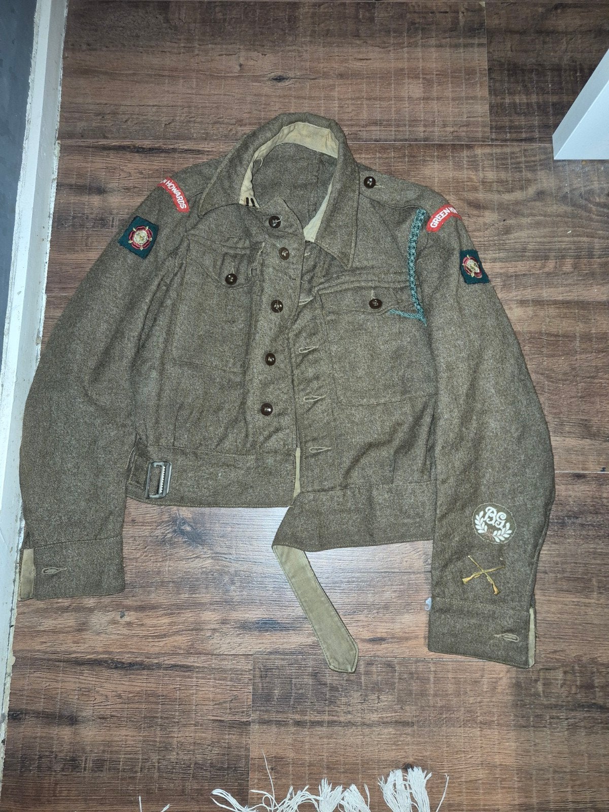 WOII Brits 1940 Battle Dress (Green Howards) met historie, Ophalen of Verzenden, Landmacht, Engeland, Kleding of Schoenen