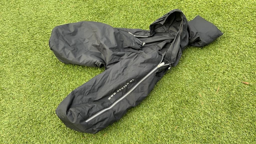 Voetenzak met regenhoes voor op de fiets, Ophalen of Verzenden, Zo goed als nieuw