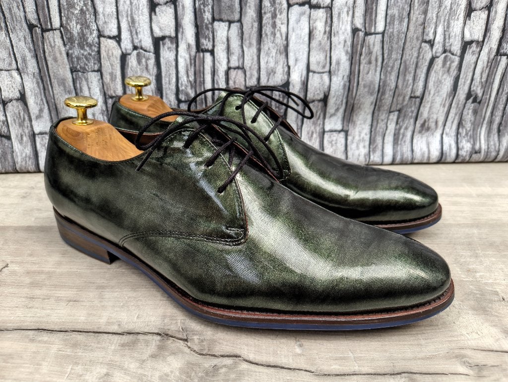 Floris van Bommel groene lak herenschoenen - Mt 42 (8)!, Overige kleuren, Verzenden, Floris van Bommel, Zo goed als nieuw
